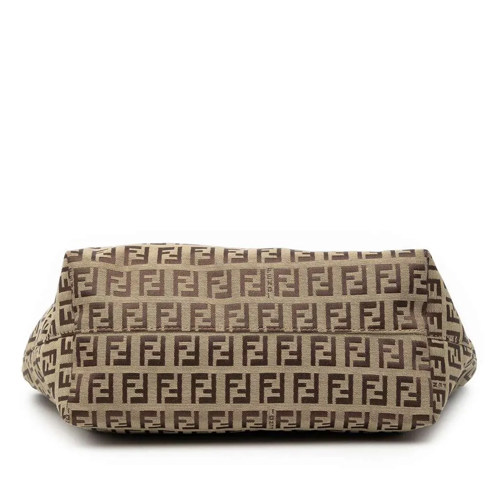 Fendi Zucchino Canvas Tote Brown Canvas Good - Inside View