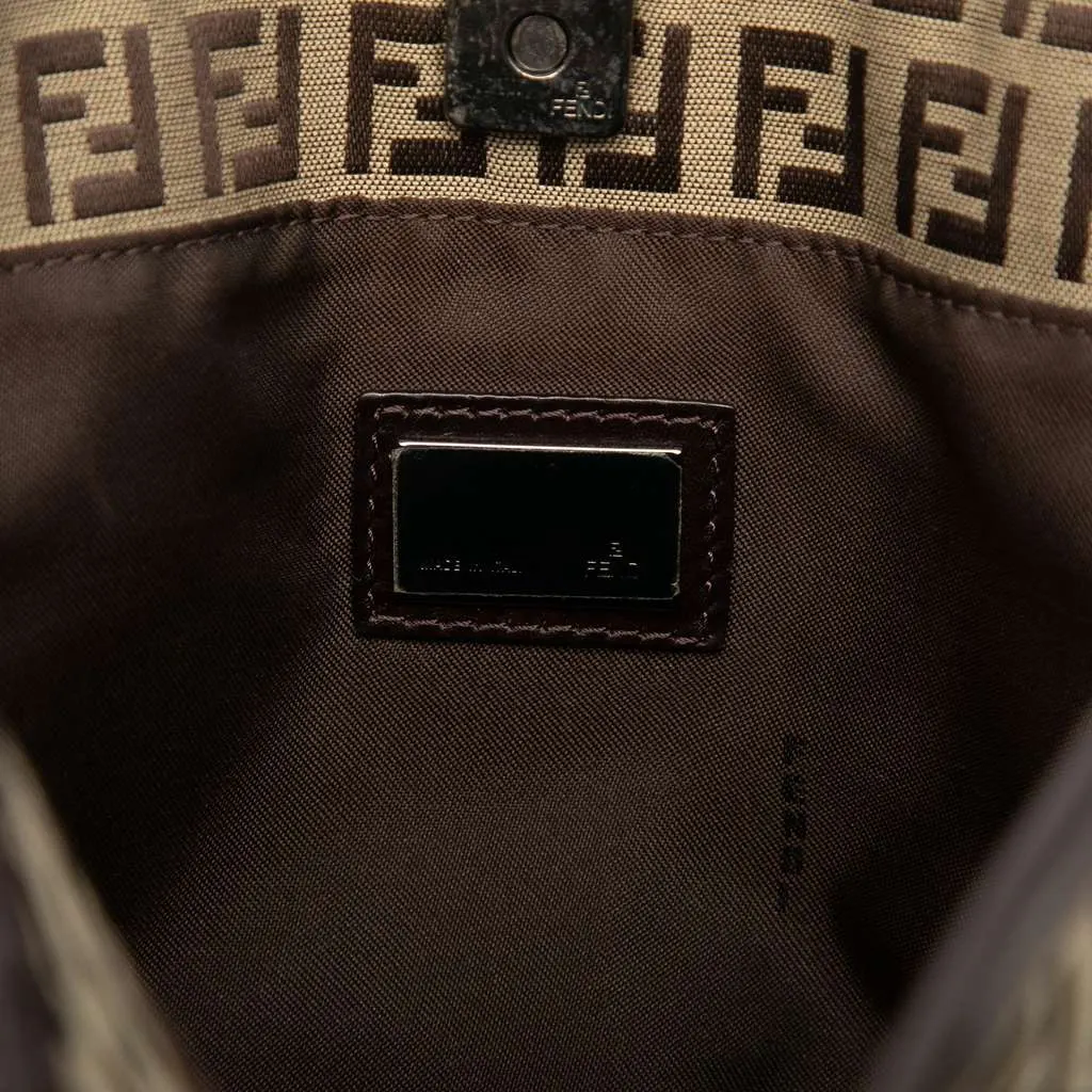 Fendi Zucchino Canvas Tote Brown Canvas Good - Box View