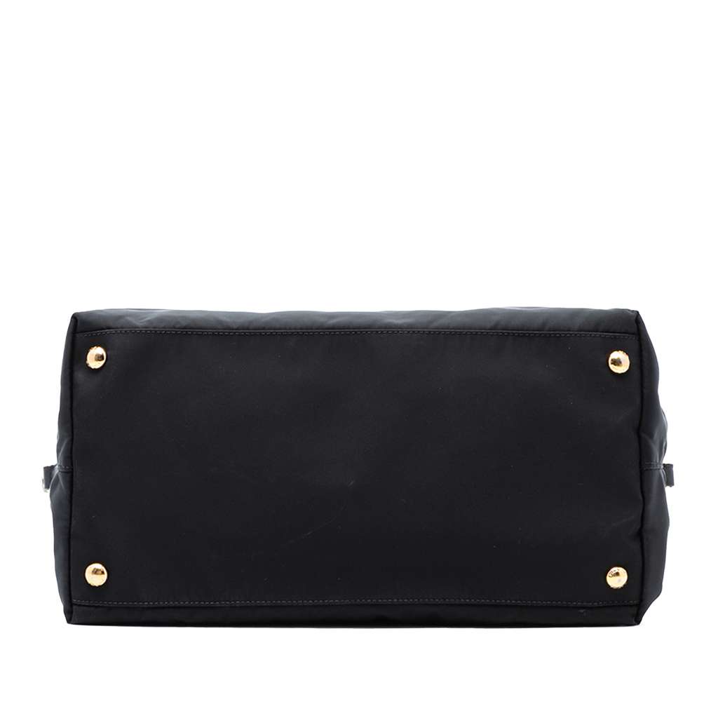 Prada Saffiano Trimmed Tessuto Satchel - 3