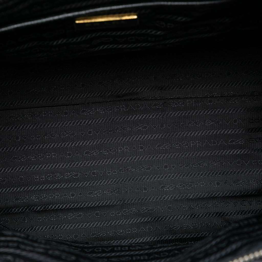 Prada Saffiano Trimmed Tessuto Satchel - 4