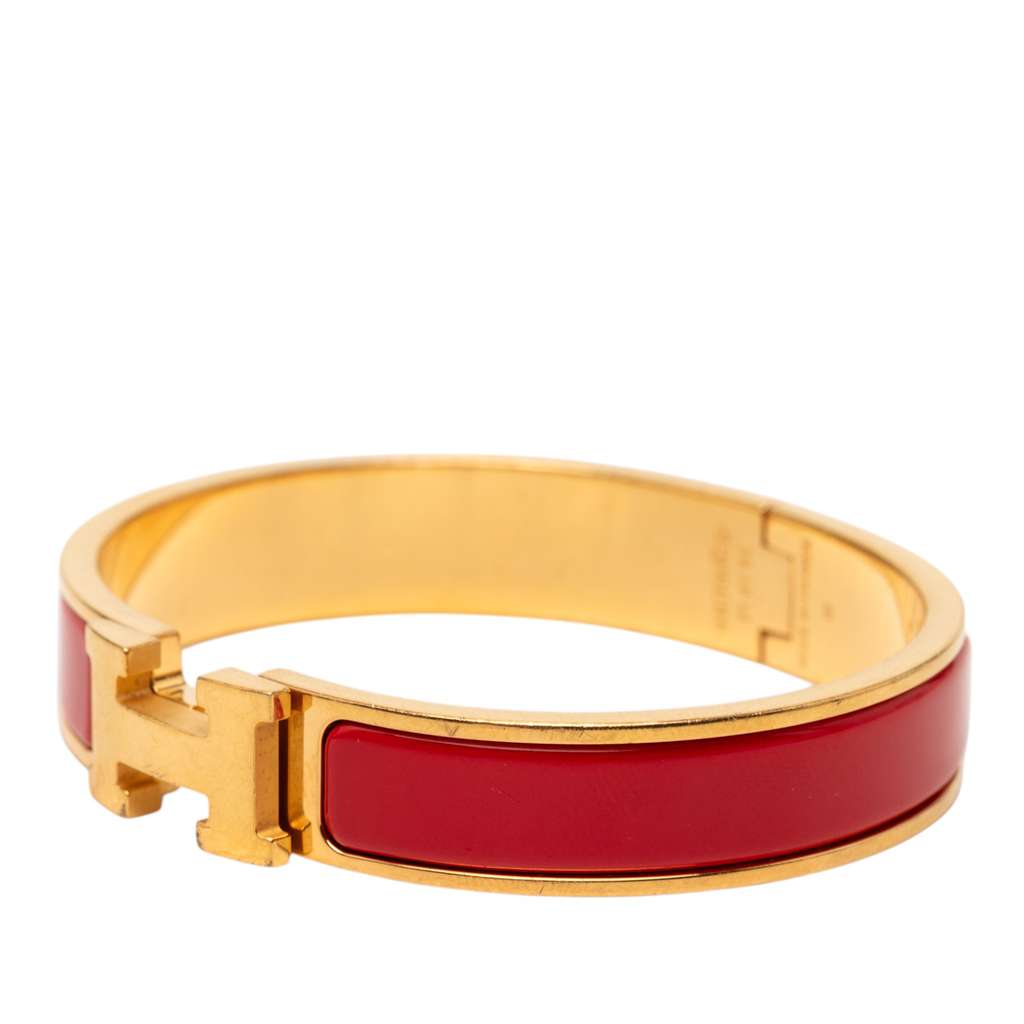 Hermès Narrow Enamel Clic H Bracelet PM - 2