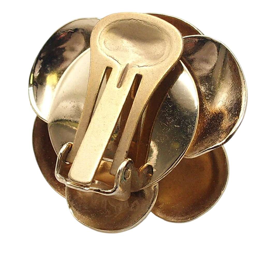Chanel CC Enamel Camellia Clip on Earrings - 5