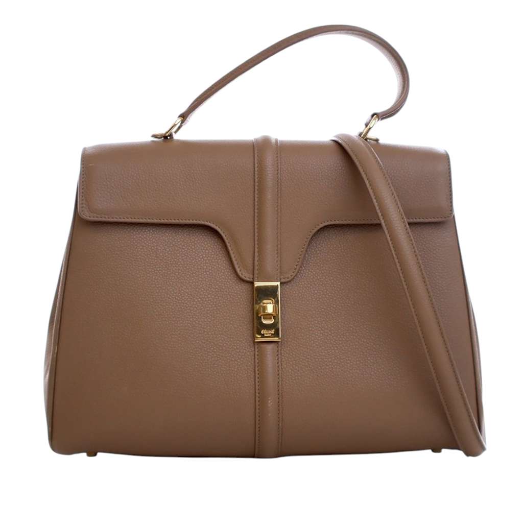 Celine Medium Leather Classique 16 Top Handle Bag