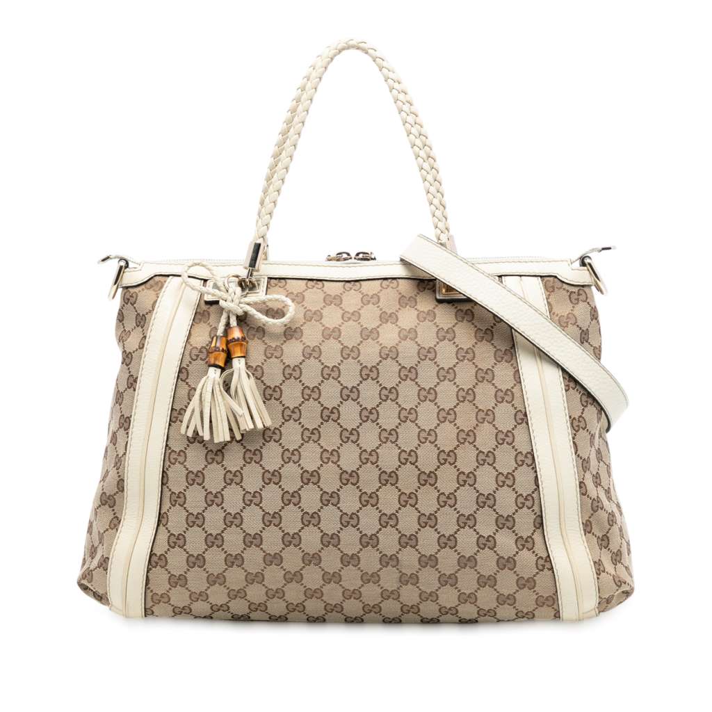 Gucci Large GG Canvas Bella Satchel