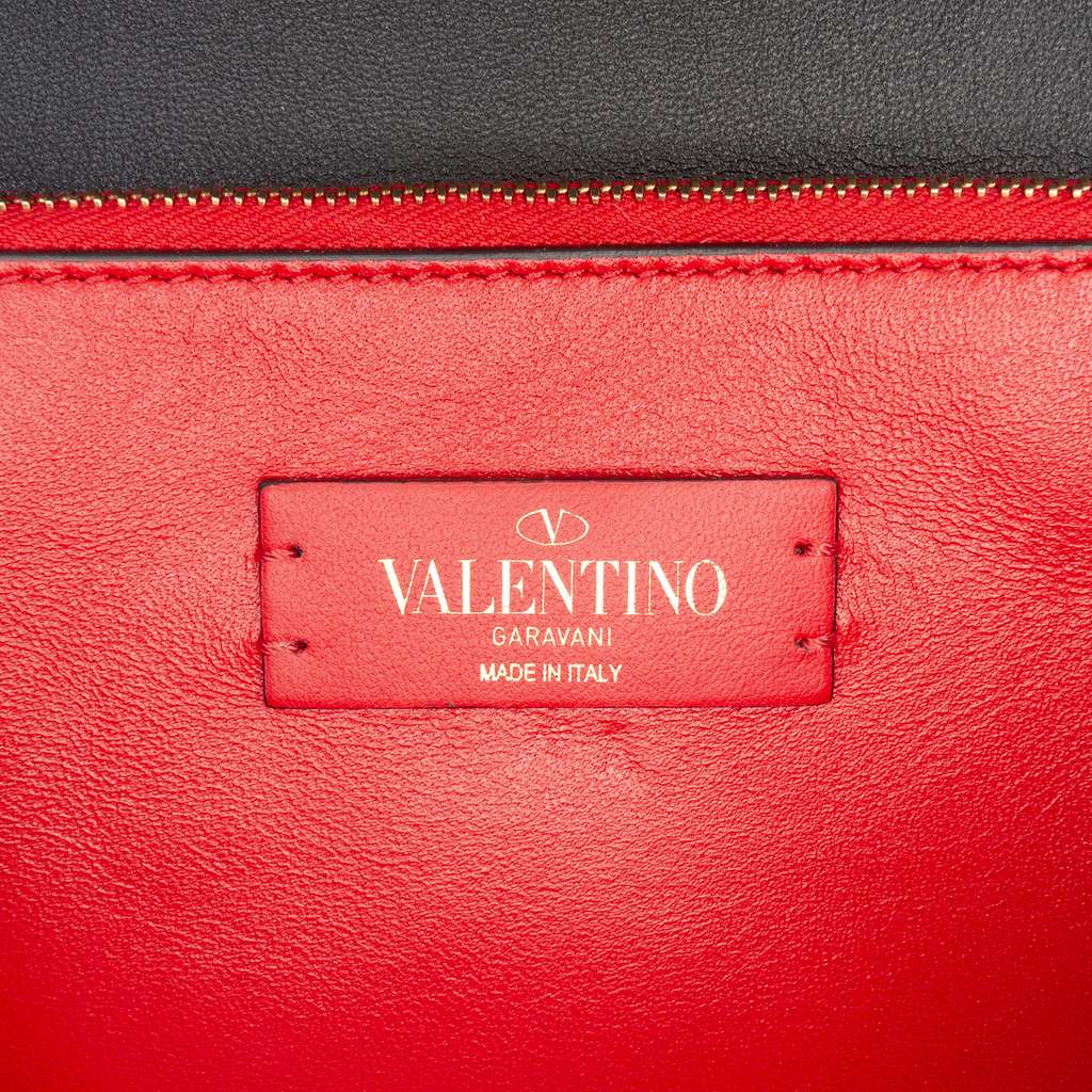 Valentino Small Watersnake Trimmed Colorblock Calfskin Vring Shoulder Bag - 5