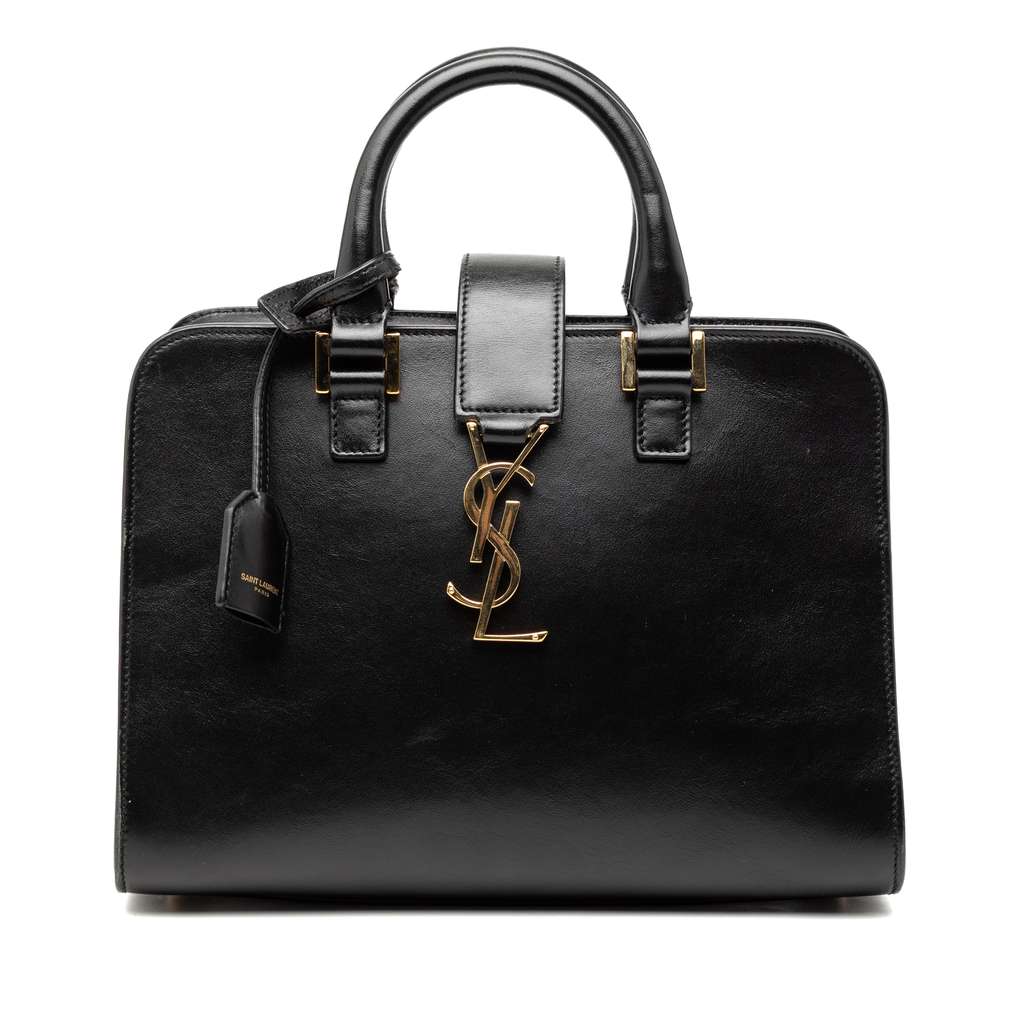 Saint Laurent Baby Leather Monogram Cabas Satchel