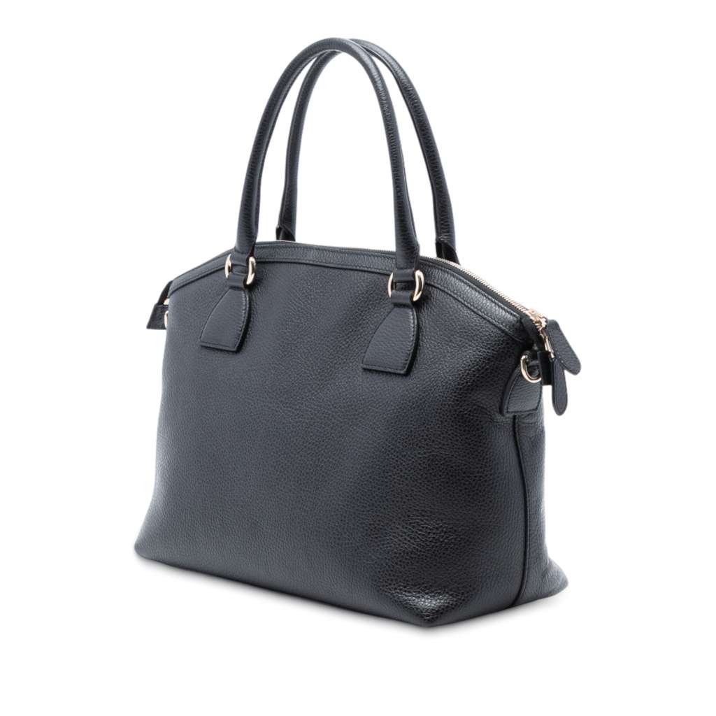 Gucci Medium Leather GG Charm Dome Satchel - 2