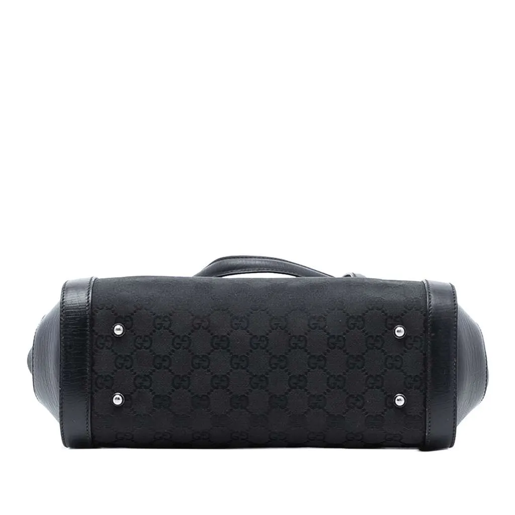Gucci GG Canvas Bamboo Bullet Shoulder Bag Black Canvas Very good - Inside View