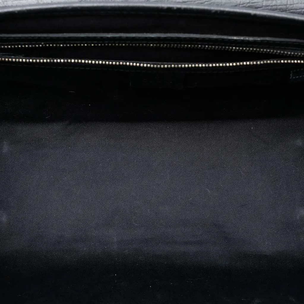 Gucci GG Canvas Bamboo Bullet Shoulder Bag Black Canvas Very good - Model View