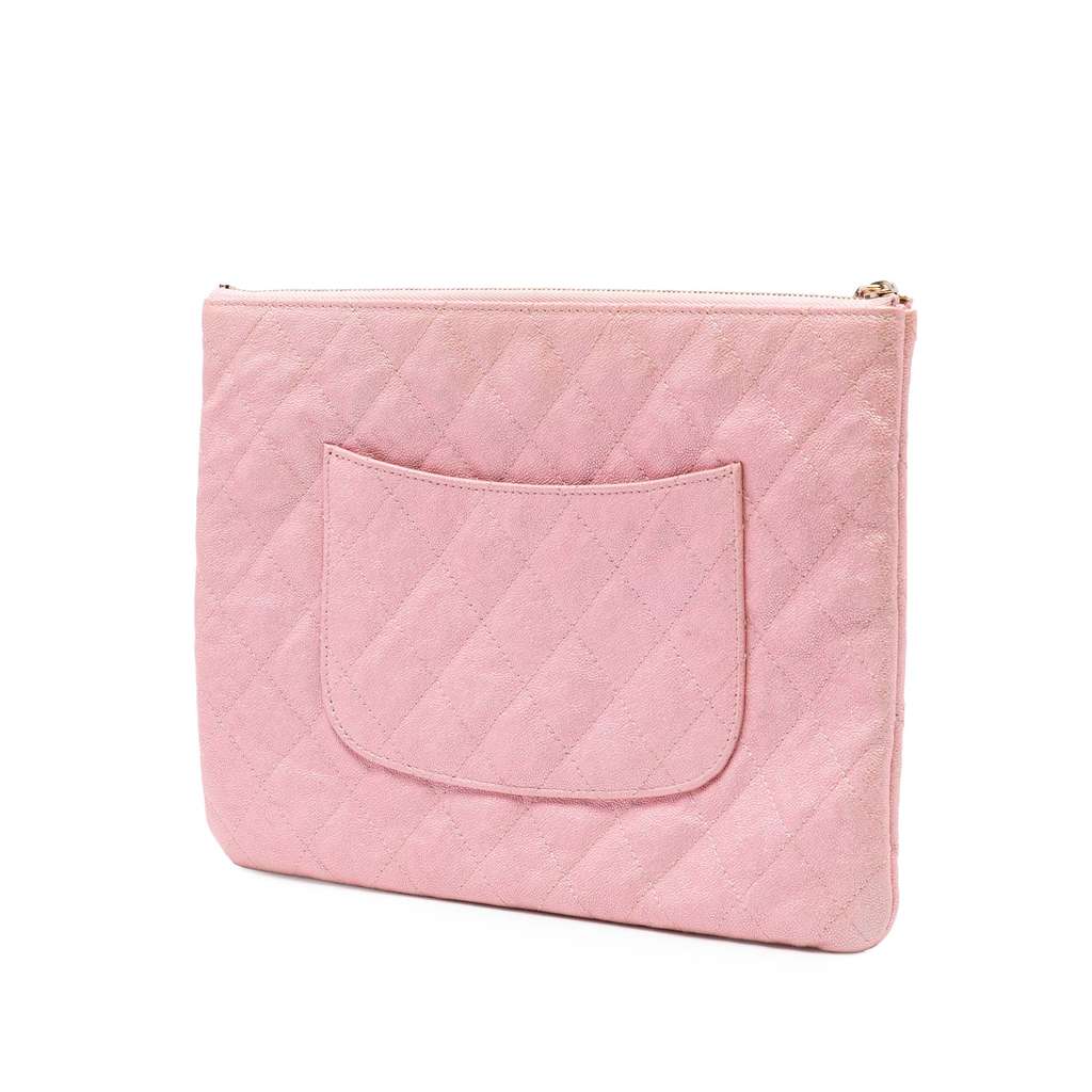 Chanel Large Quilted Iridescent Caviar Night by the C O Case Clutch - 2