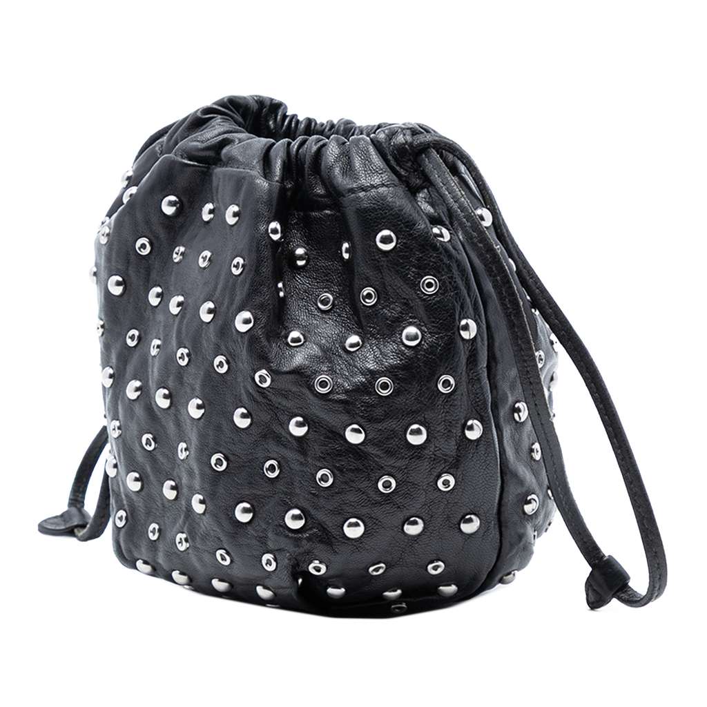 Prada Studded Leather Drawstring Pouch - 2