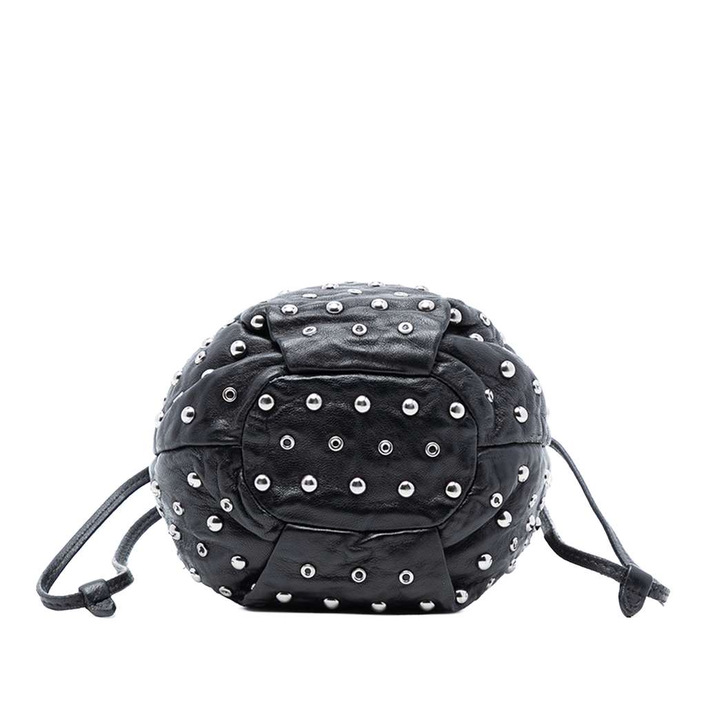 Prada Studded Leather Drawstring Pouch - 3