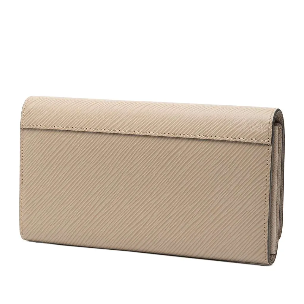 Louis Vuitton Epi Twist Long Wallet Brown Leather Good - Back View