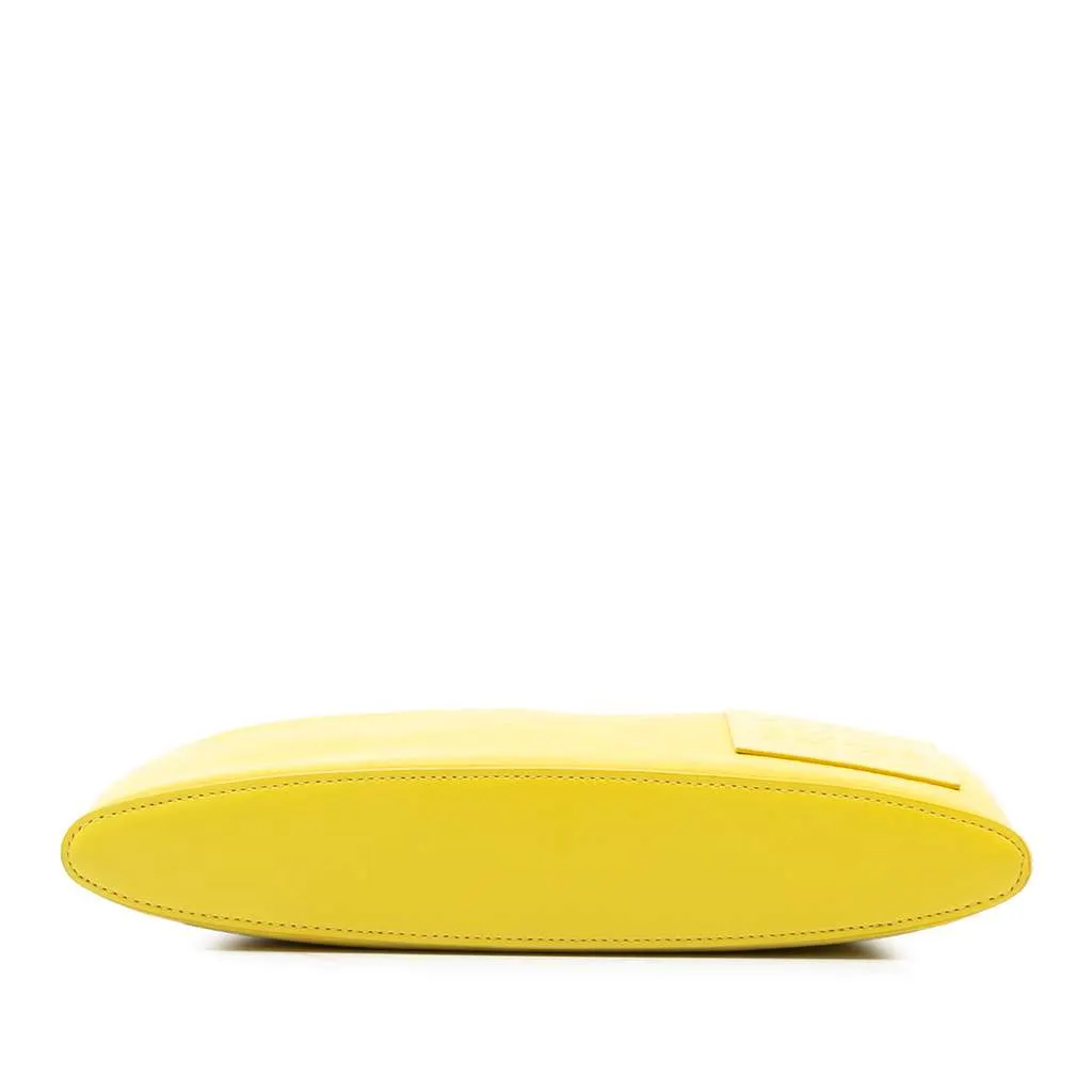 Loewe Repeat Anagram Jacquard and Leather Oblong Pouch Yellow Canvas Very good - Inside View