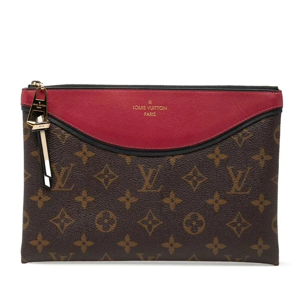Louis Vuitton Monogram Pochette Tuileries Brown Good - Front View