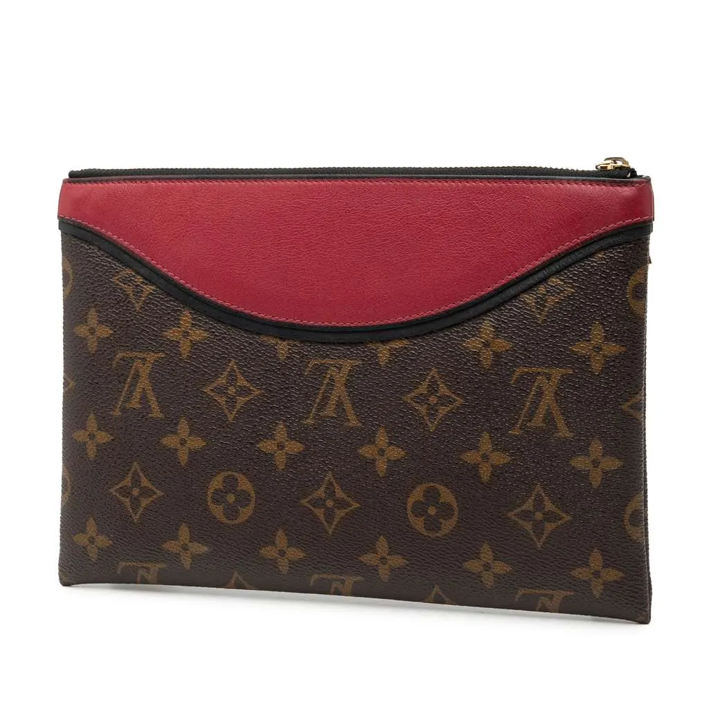 Louis Vuitton Monogram Pochette Tuileries Brown Good - Back View
