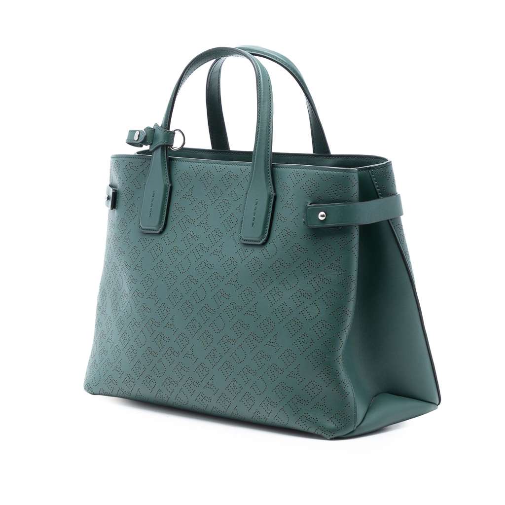 Burberry Medium Perforated Leather Banner Satchel - 2