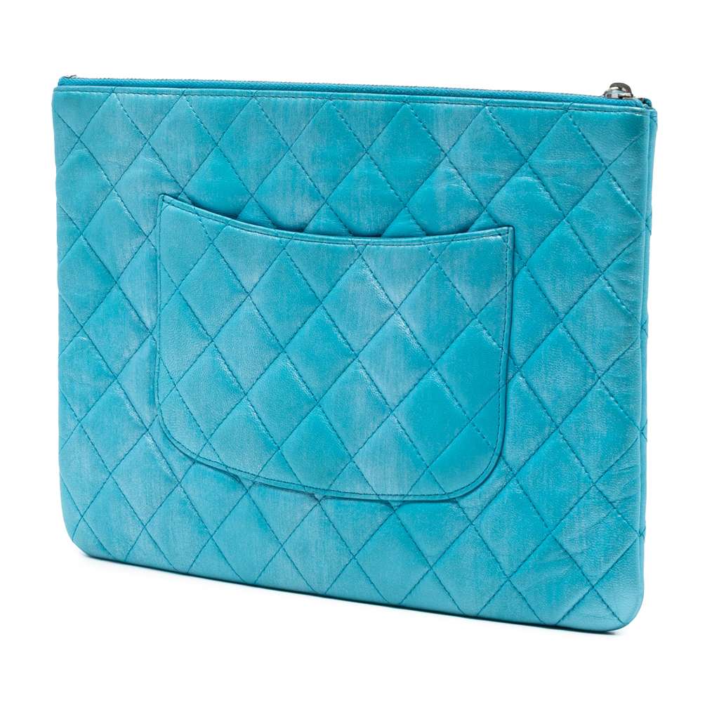 Chanel Medium Quilted Iridescent Lambskin O Case Clutch - 2
