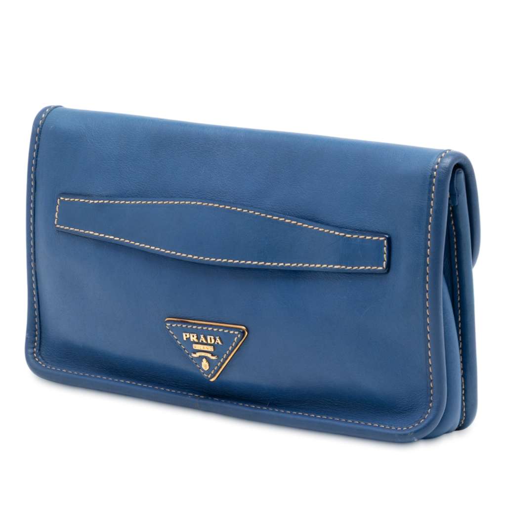 Prada City Calf Pattina Clutch - 2