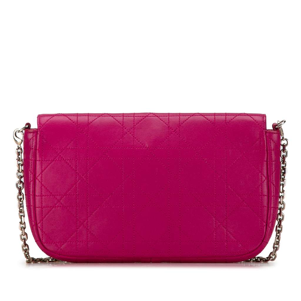 Dior Calfskin Cannage Diorling Wallet on Chain - 3