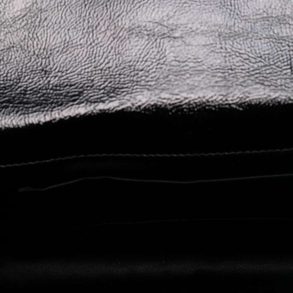 Saint Laurent Large Textured Patent Monogram Belle De Jour Clutch - 4