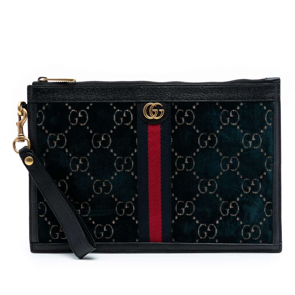 Gucci GG Velvet Ophidia Clutch