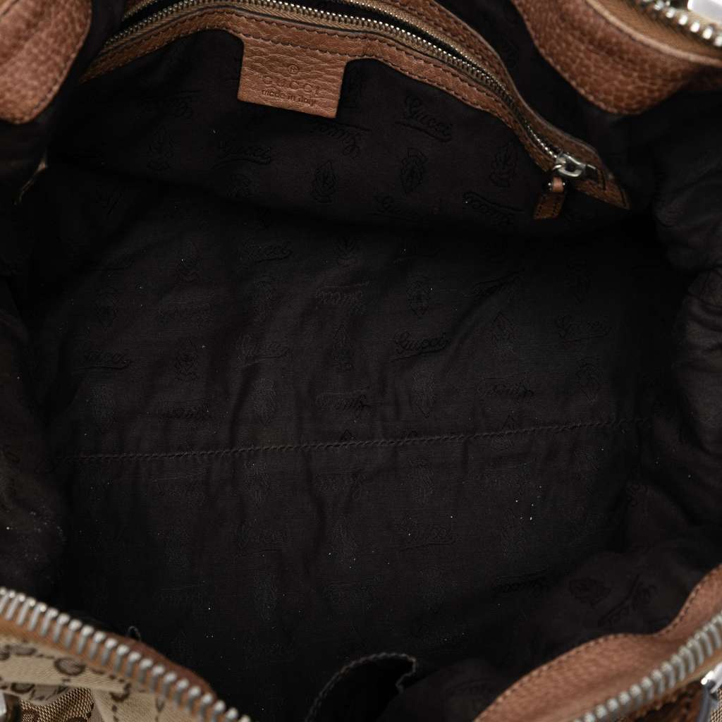 Gucci Medium GG Canvas Bamboo Bar Tote - 4
