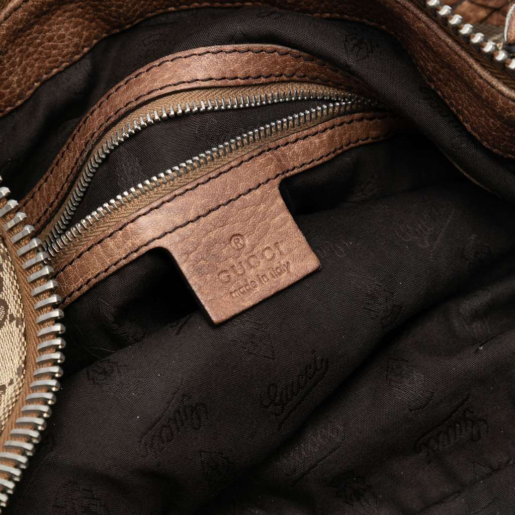 Gucci Medium GG Canvas Bamboo Bar Tote - 5
