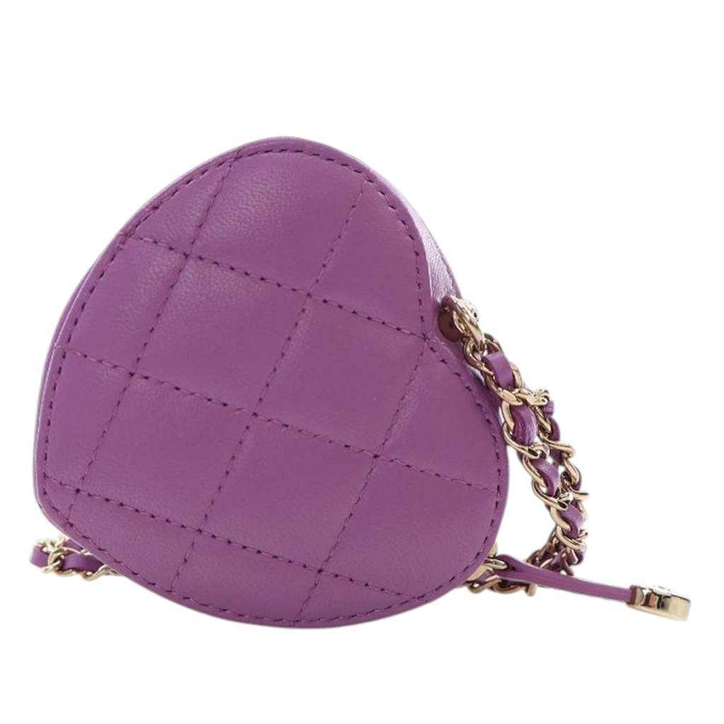 Chanel Lambskin CC in Love Heart Necklace Bag - 4