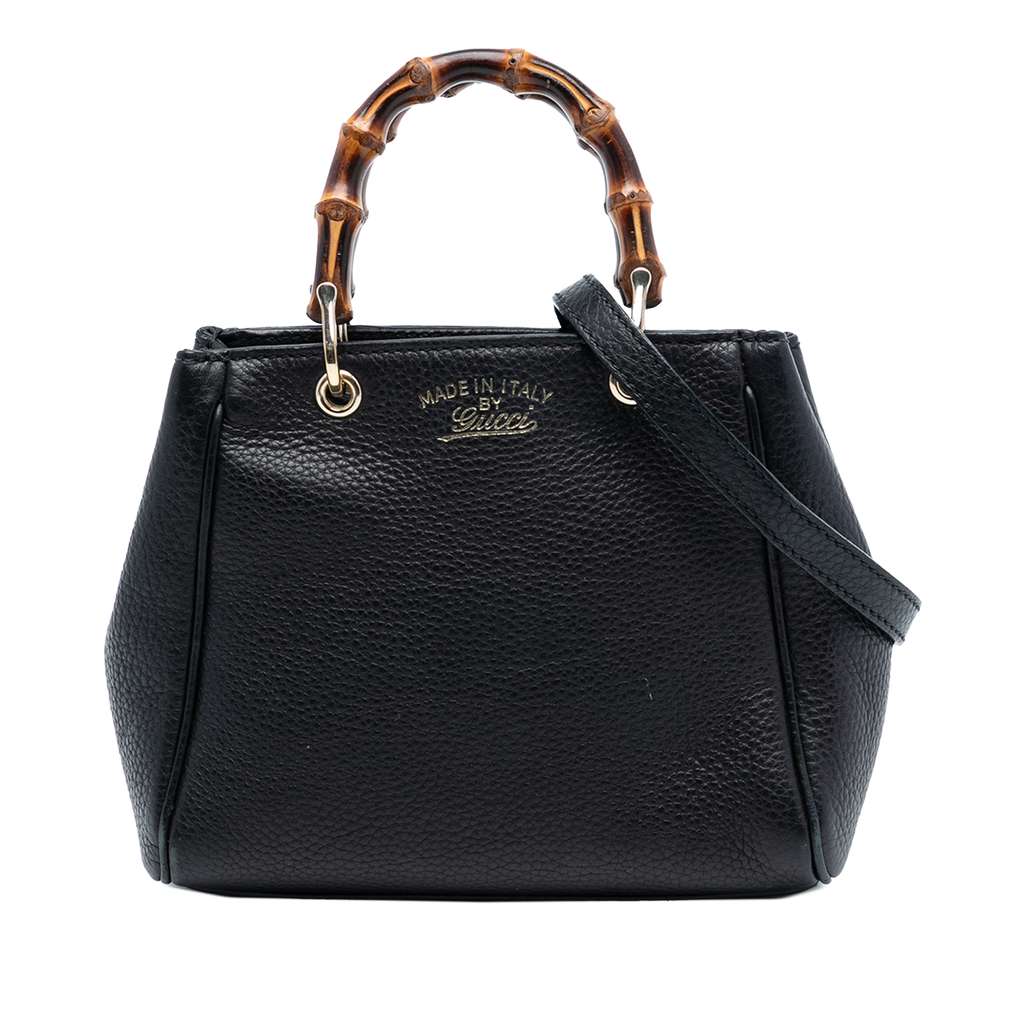 Gucci Mini Calfskin Bamboo Shopper Satchel