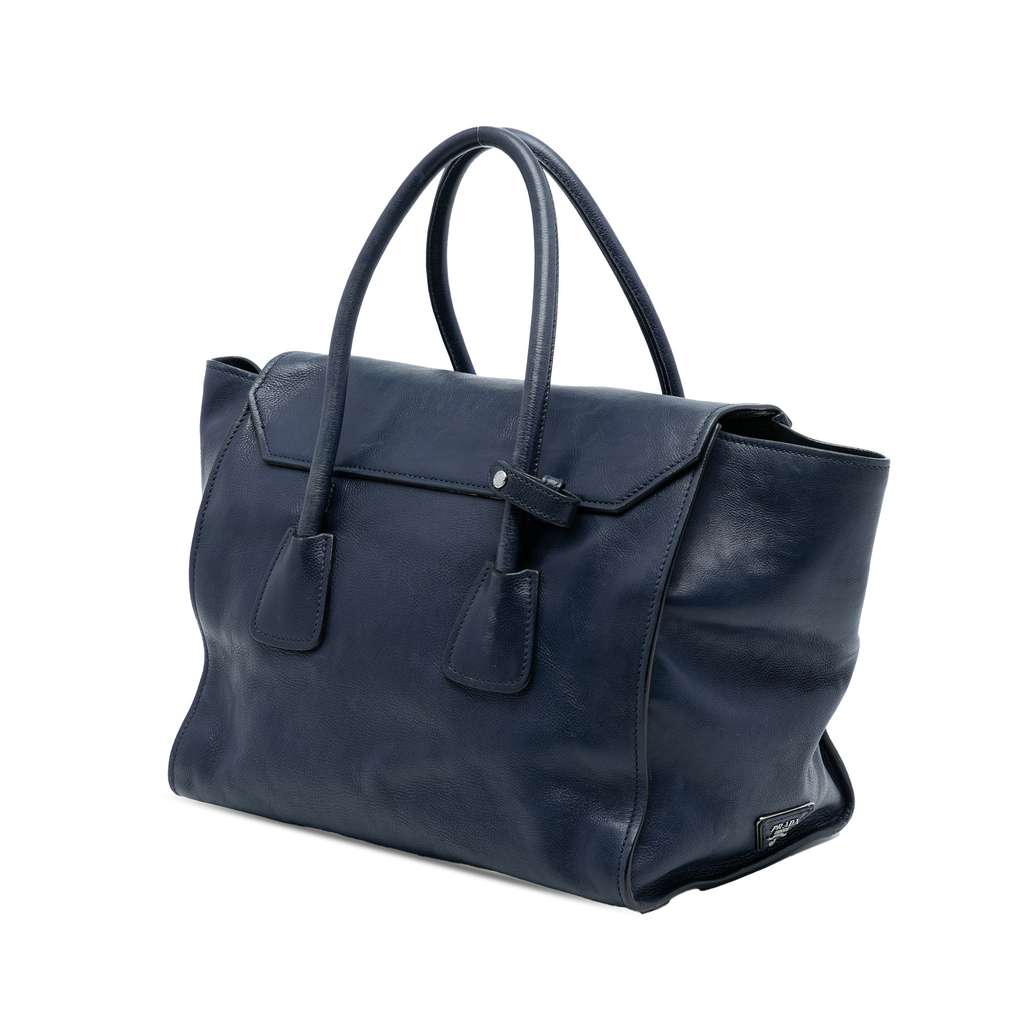 Prada Glace Calf Sound Lock Satchel - 2