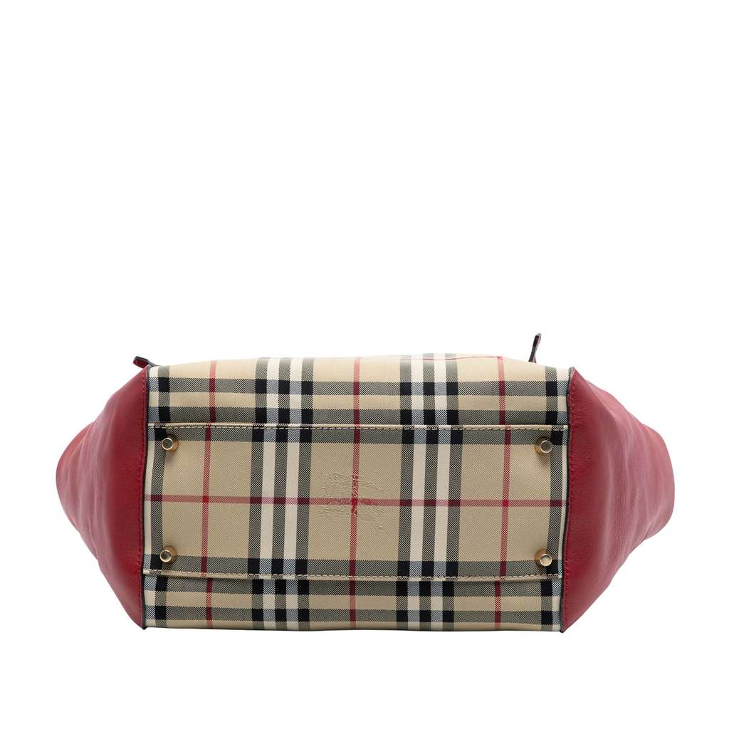 Burberry Small Haymarket Check Canvas and Leather Canterbury Tote - 3