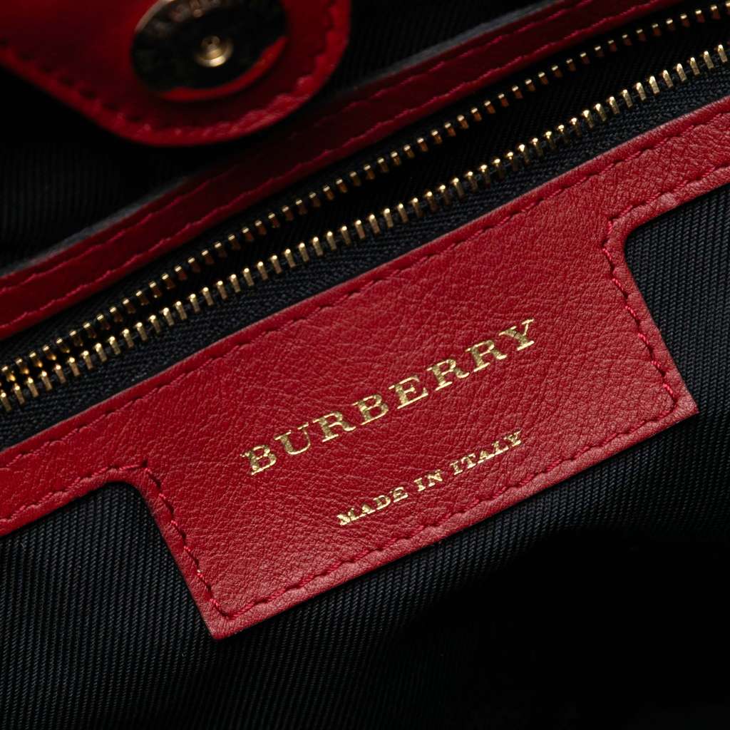 Burberry Small Haymarket Check Canvas and Leather Canterbury Tote - 5