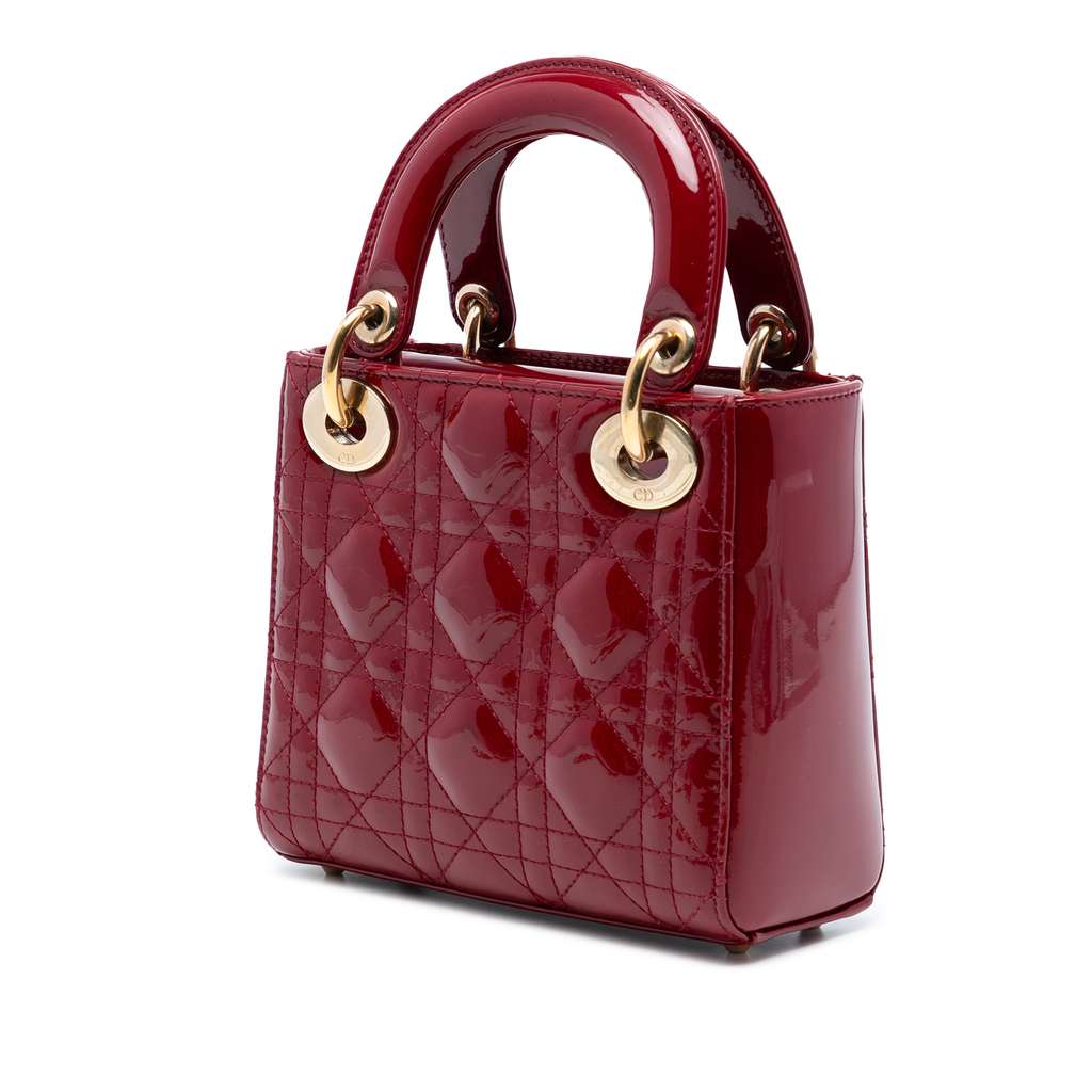 Dior Mini Patent Cannage Lady Dior - 2