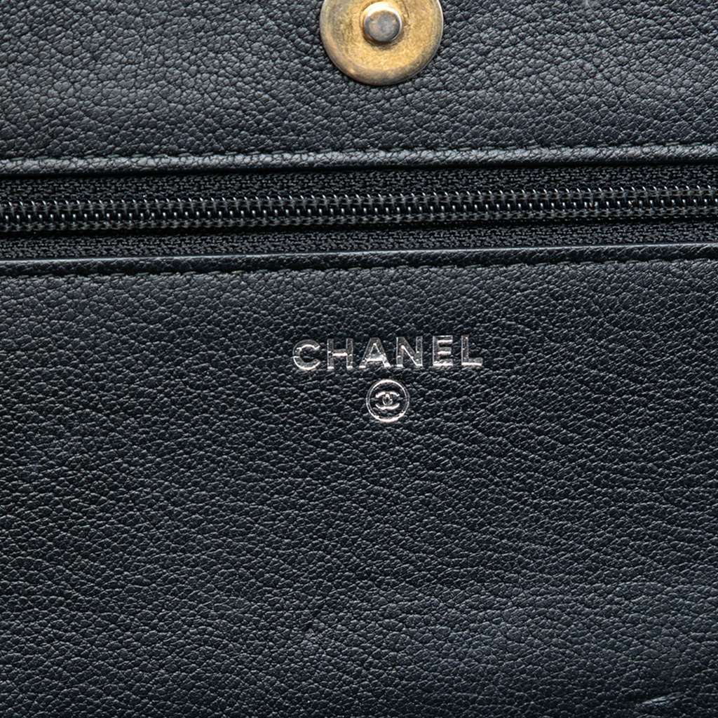 Chanel CC Quilted Patent Aged Calfskin Gabrielle Wallet On Chain - 5