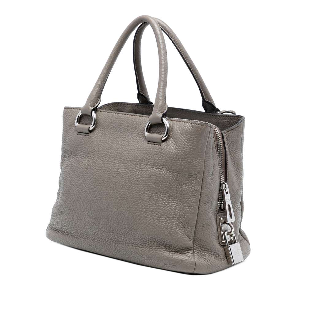 Prada Vitello Daino Zip Top Convertible Tote - 2