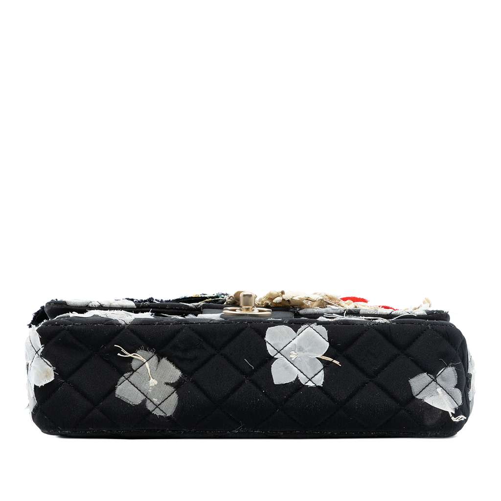 Chanel Limited Edition Medium Classic Quilted Nylon Floral Single Flap - 3