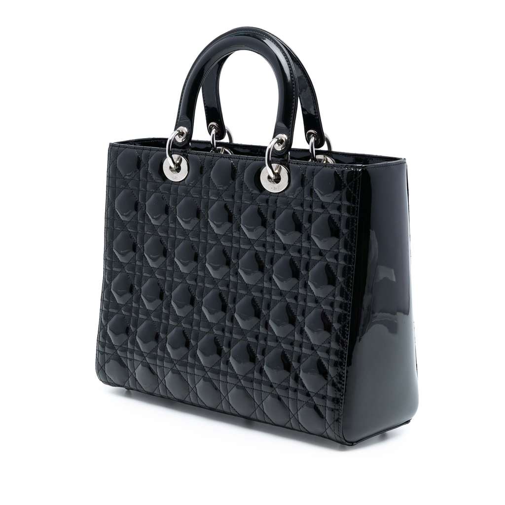 Dior Large Patent Cannage Lady Dior - 2