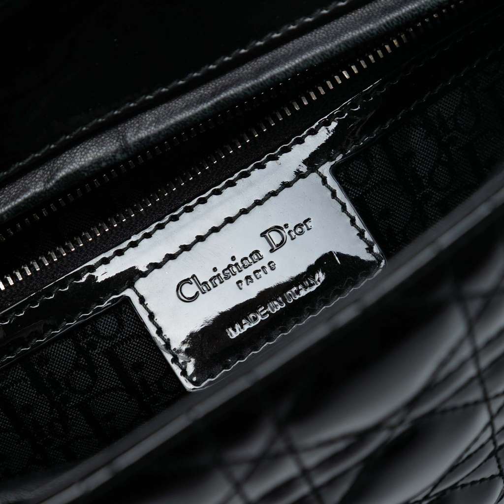 Dior Large Patent Cannage Lady Dior - 5