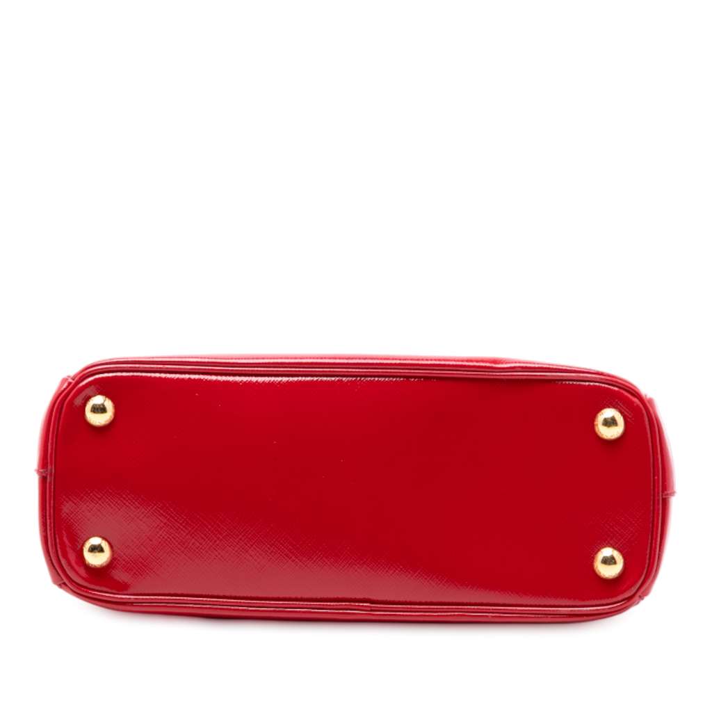 Prada Mini Saffiano Vernice Galleria Double Zip Satchel - 3