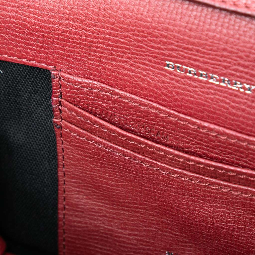 Burberry Small Leather and House Check Canvas Derby Macken Crossbody - 5