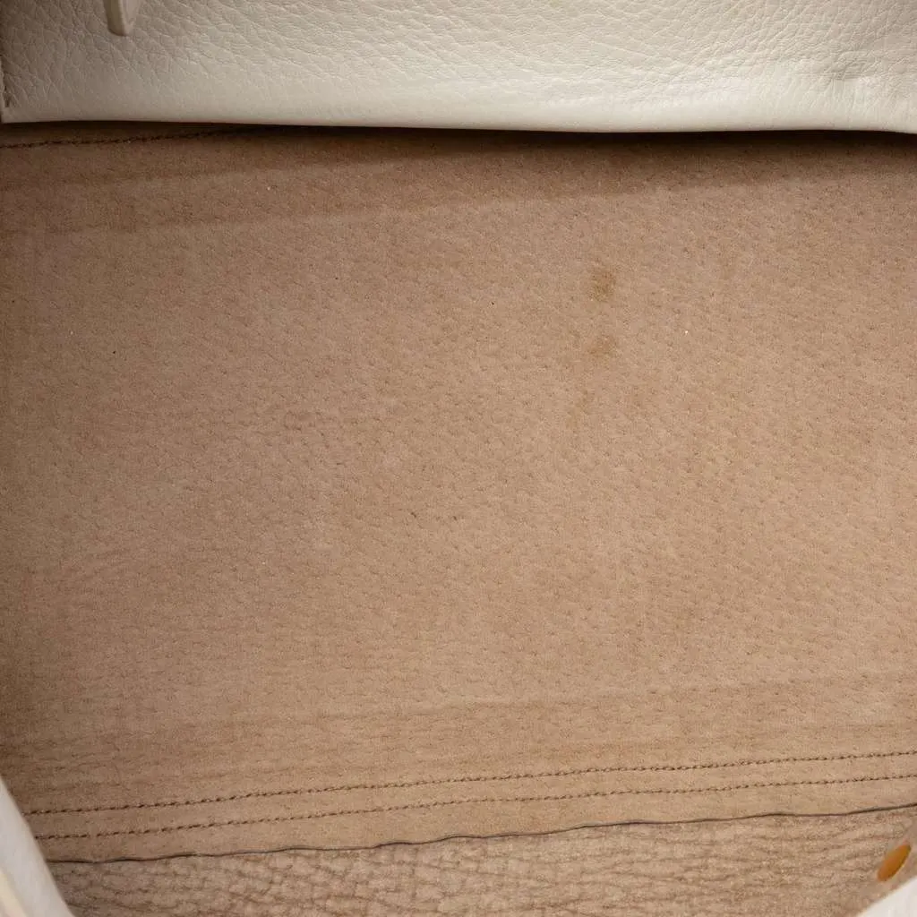 Miu Miu Cervo Deerskin East West Satchel White Leather Good - Model View