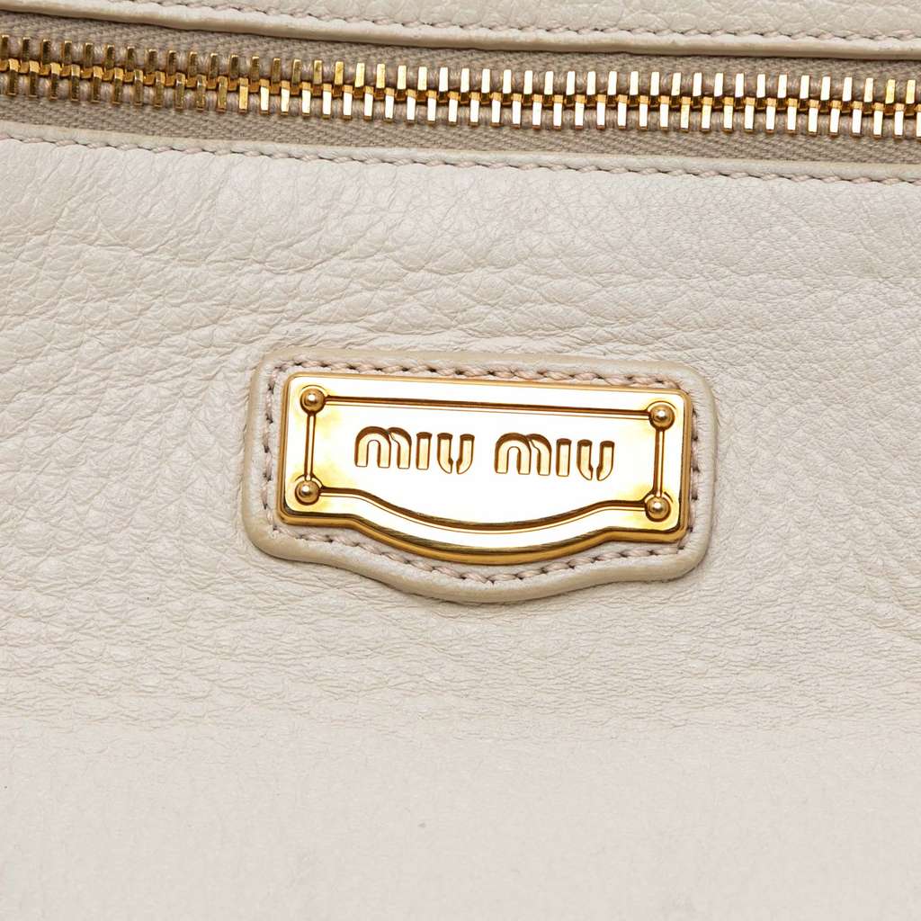 Miu Miu Cervo Deerskin East West Satchel - 5