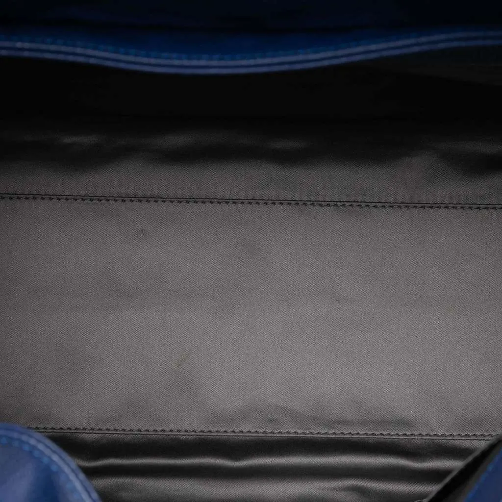 Chanel Glazed Caviar Coco Rider Multi Pocket Rider Flap Blue Leather Very good - Model View