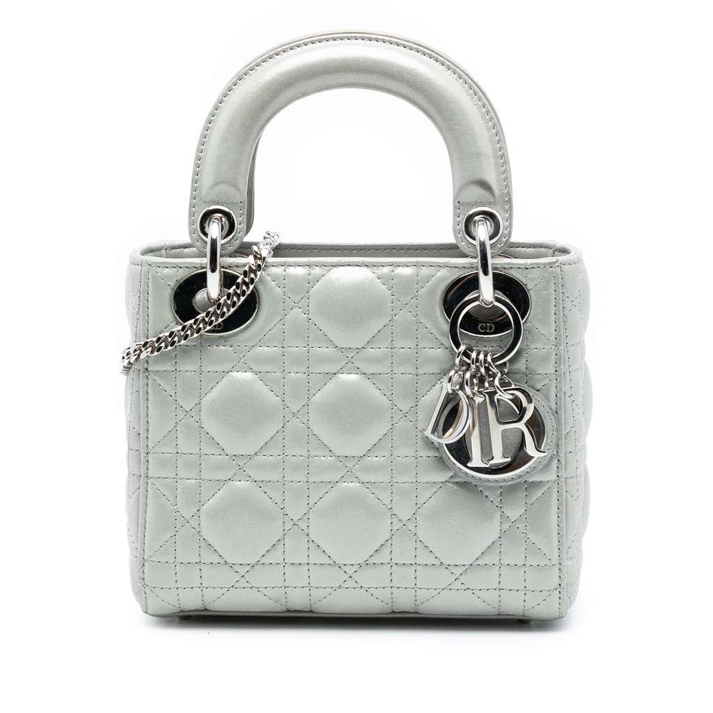 Dior Mini Iridescent Lambskin Cannage Lady Dior