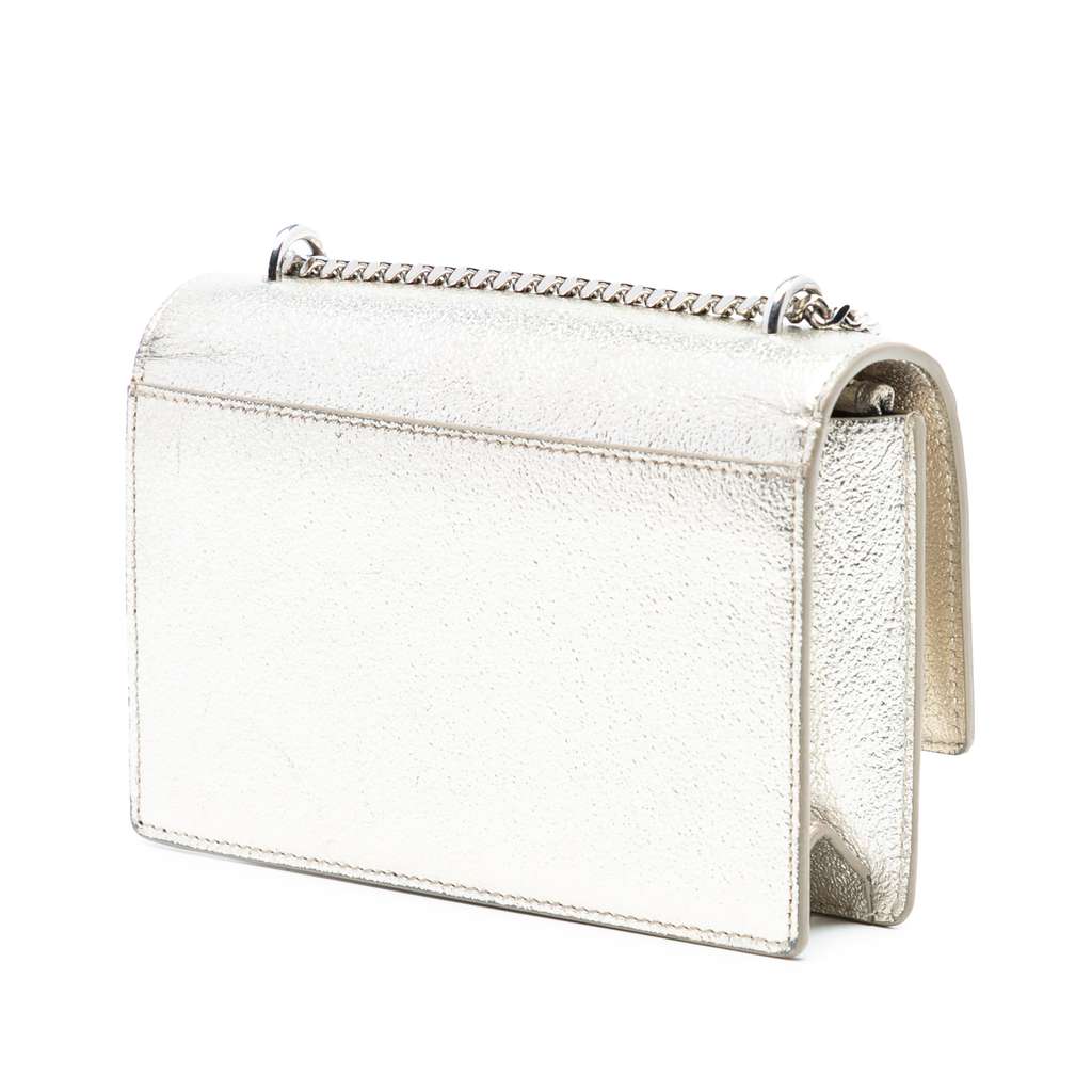Saint Laurent Metallic Calfskin Monogram Sunset Wallet on Chain - 2