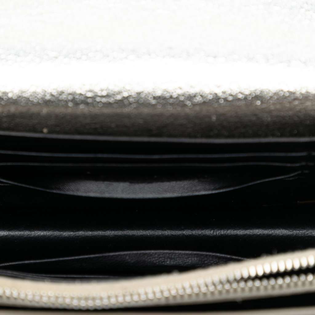 Saint Laurent Metallic Calfskin Monogram Sunset Wallet on Chain - 4