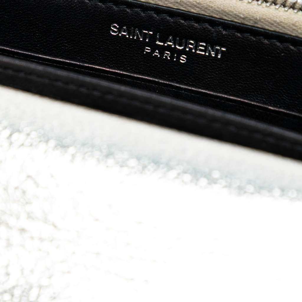 Saint Laurent Metallic Calfskin Monogram Sunset Wallet on Chain - 5