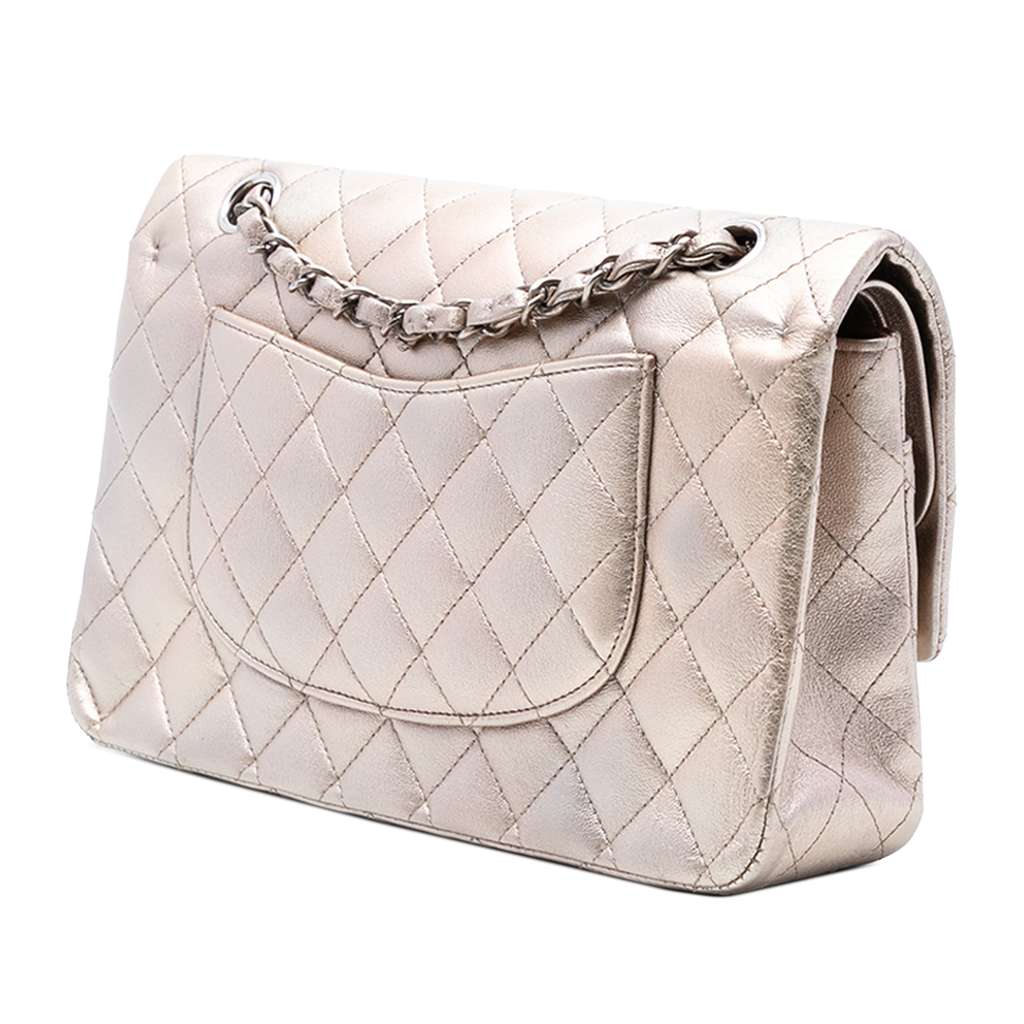 Chanel Medium Classic Metallic Lambskin Double Flap - 2
