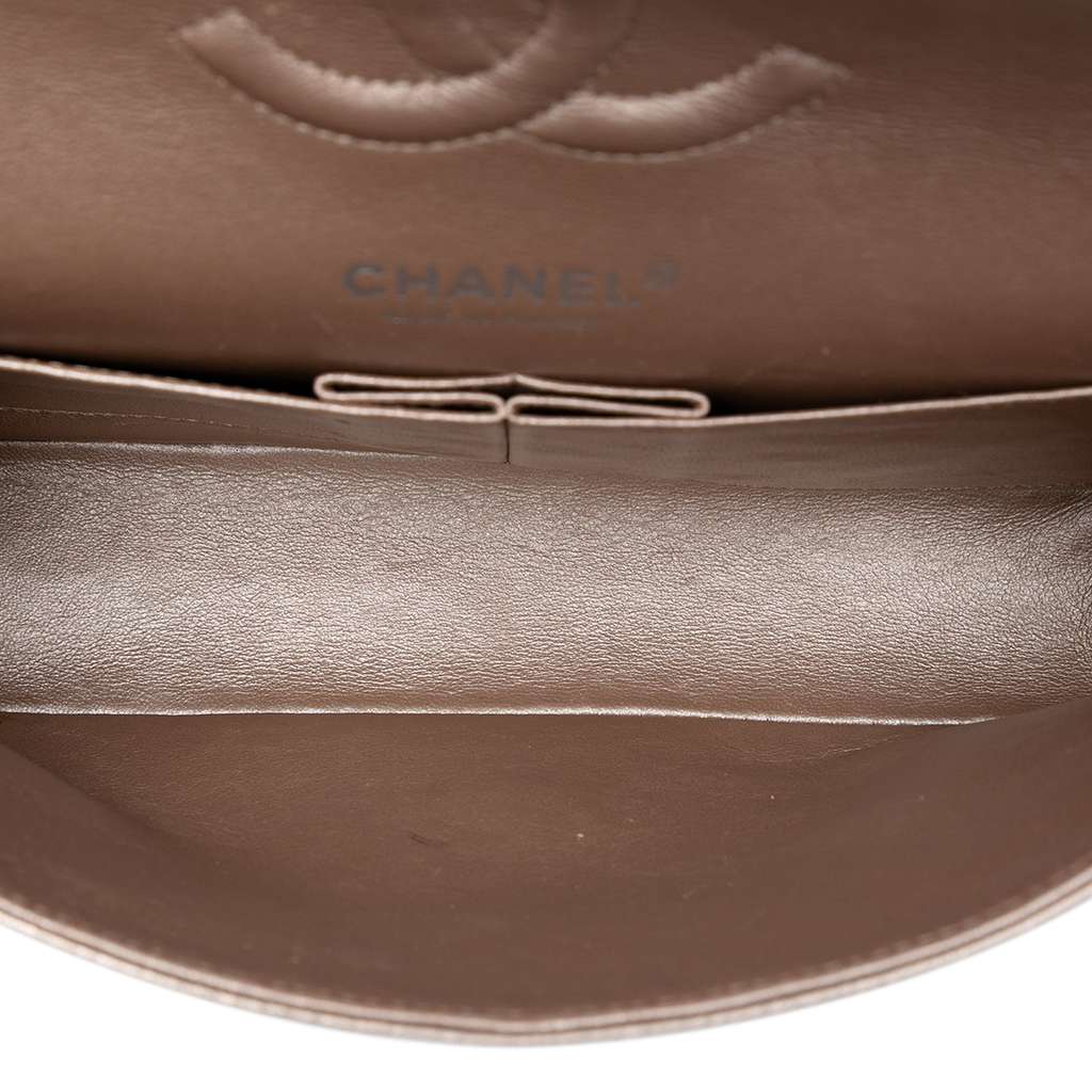 Chanel Medium Classic Metallic Lambskin Double Flap - 4